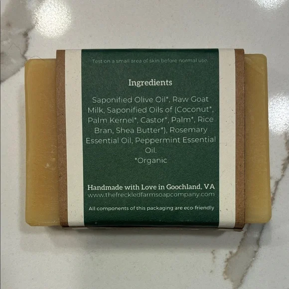 The Freckled Farm Rosemary Mint Goat Milk Soap - Green - Picture 2 of 2